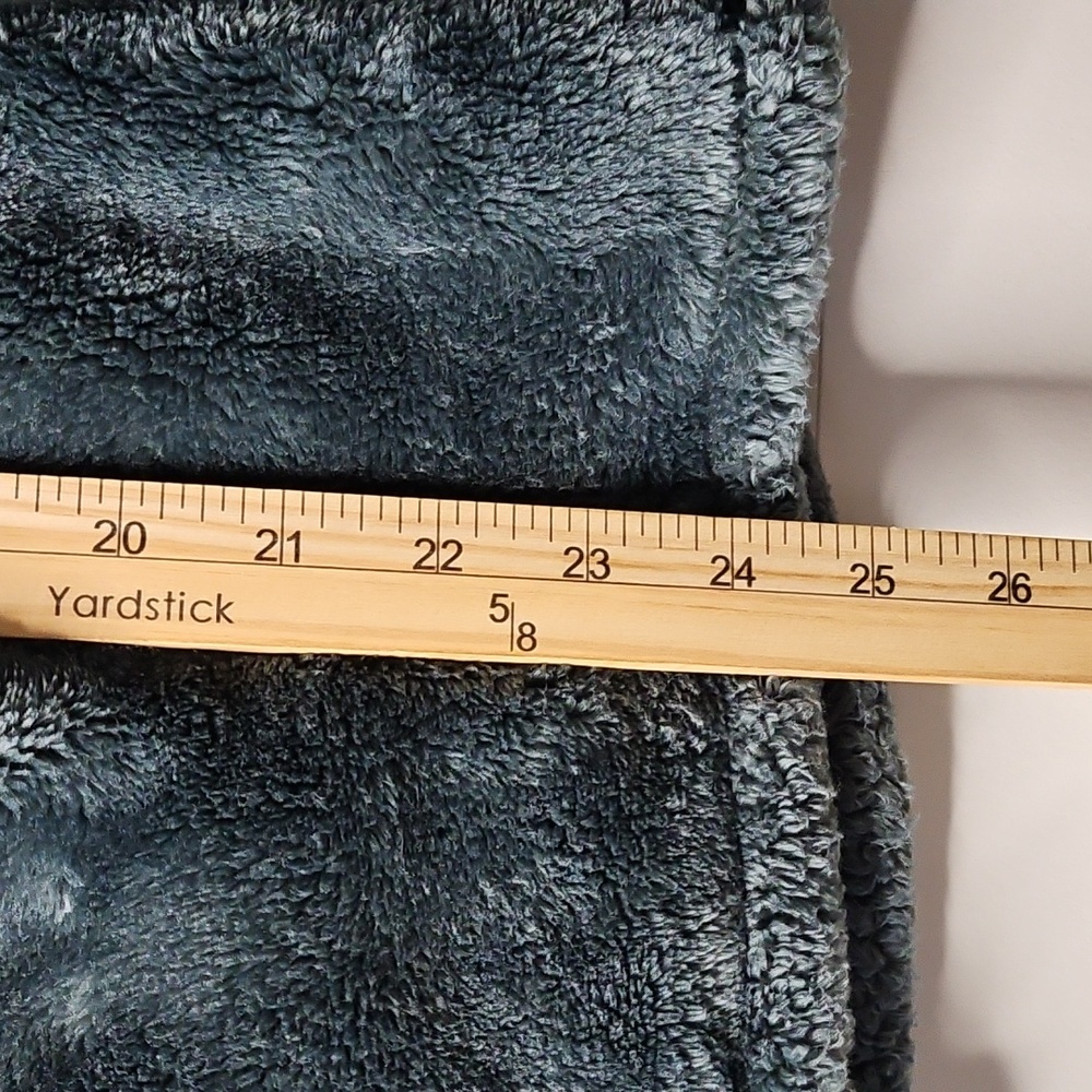 32 Degrees Heat Plush XS Faux Fur Zip Jacket Cozy Hunter Green Soft Stand Collar - Picture 9 of 9
